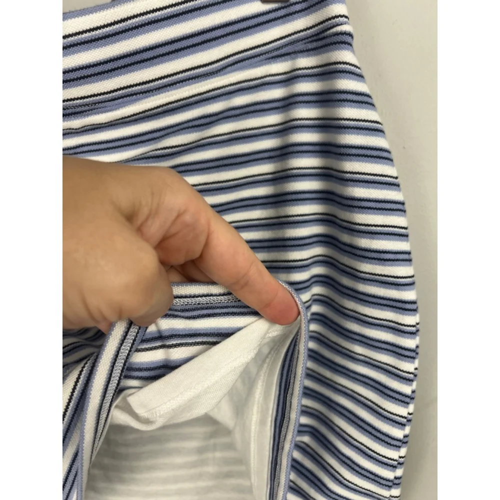 Women's Hollister Striped Mini Skirt Blue/White Size S Ultra High Rise Preppy
